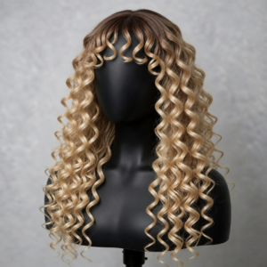 Jerry Curl Fringe Wig